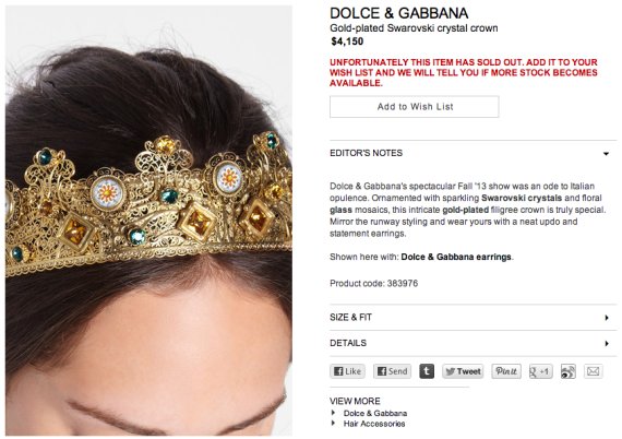 Dolce Gabbana Crown Price: How much? Find Out What a Dolce and Gabbana Crown Costs