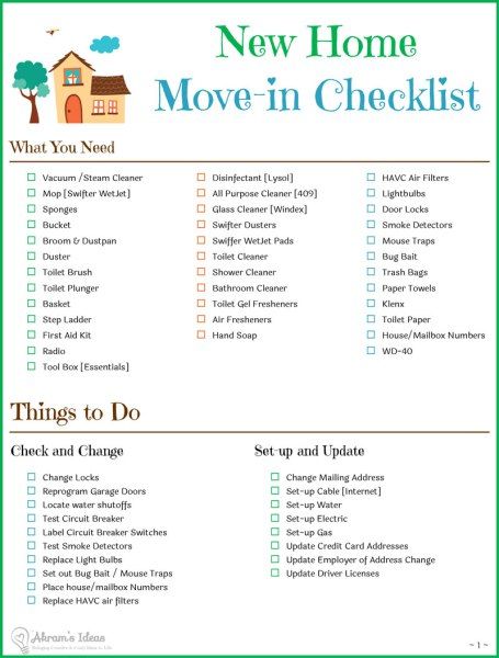 New Residence Checklist: Everything You Need to Know Before Moving