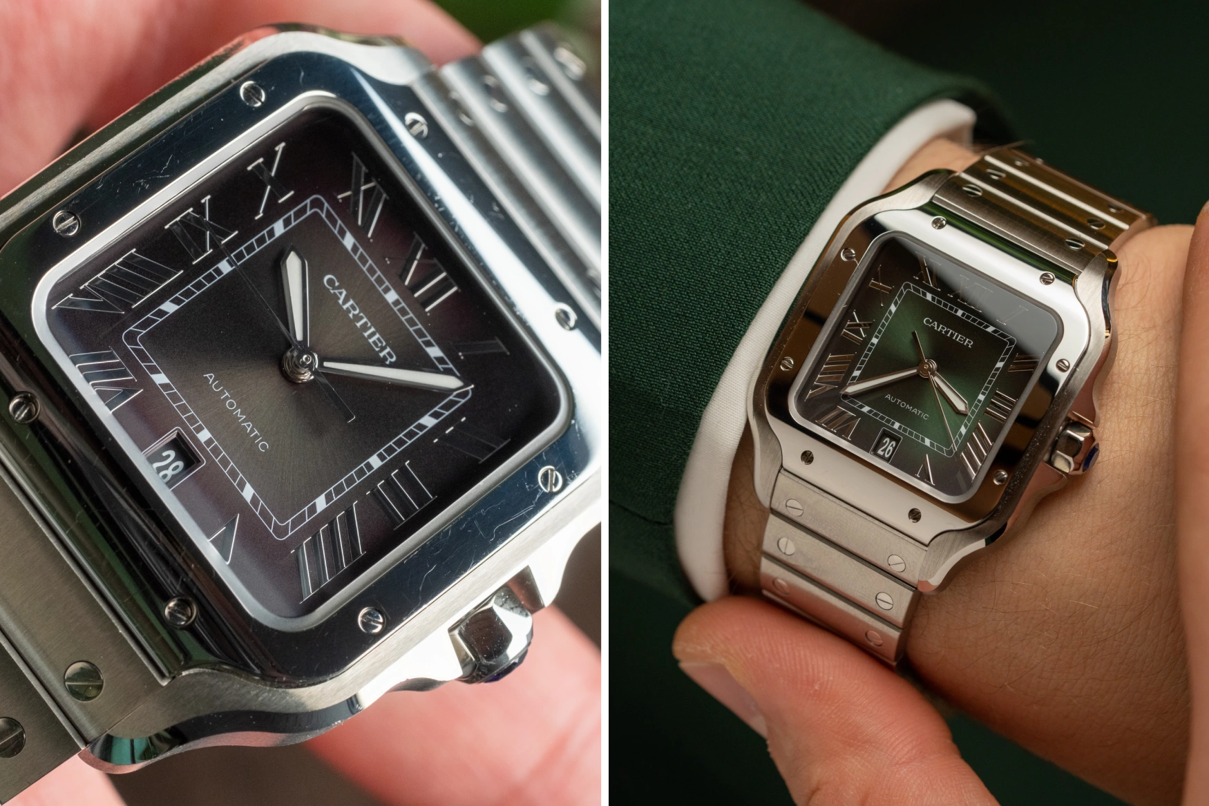 Cartier Santos Green Face: Comparing to Other Luxury Watches?