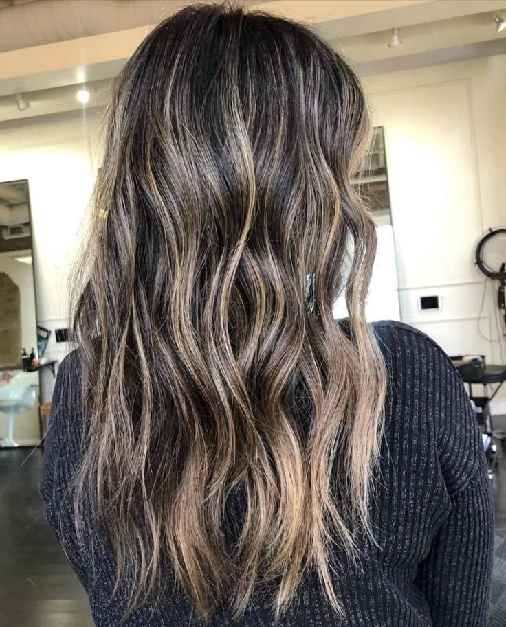 black hair with blonde highlights
