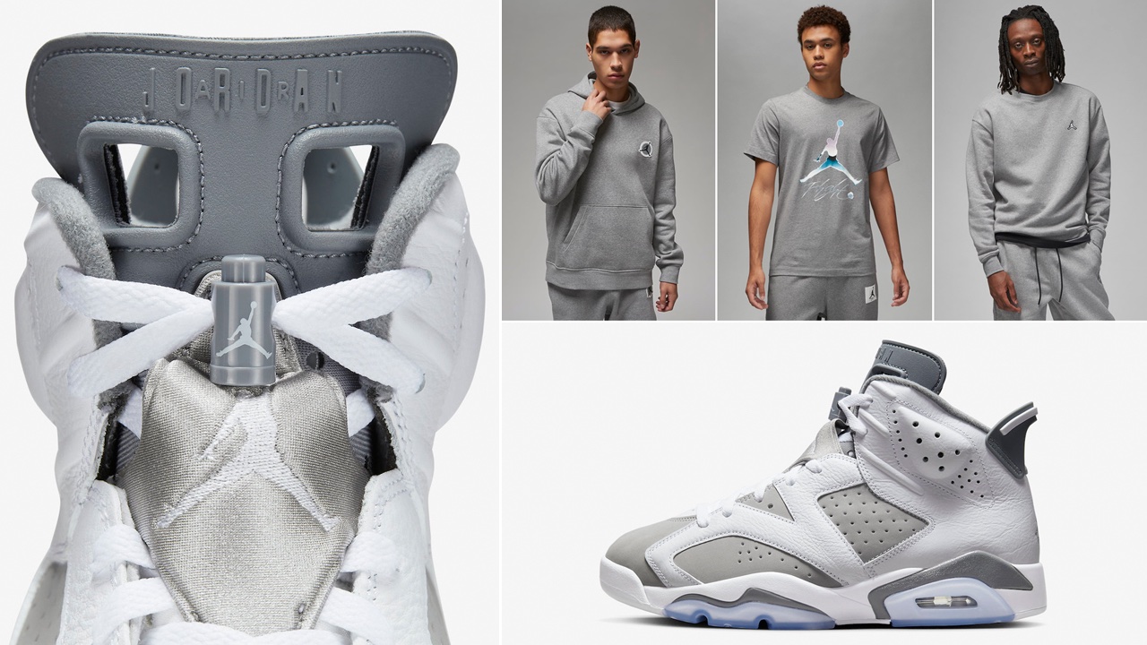 How do you style the cool jordan 6 rings gray shoes? Get simple outfit ideas that work well.