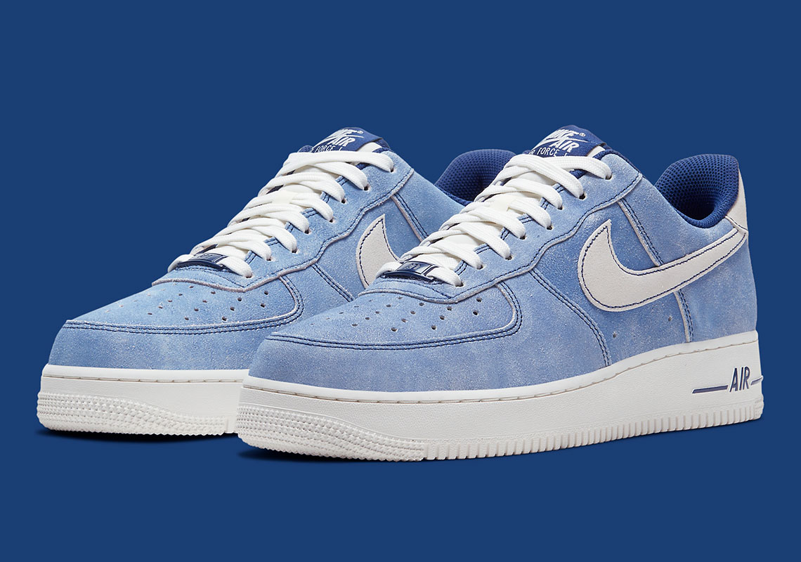 suede blue air force ones