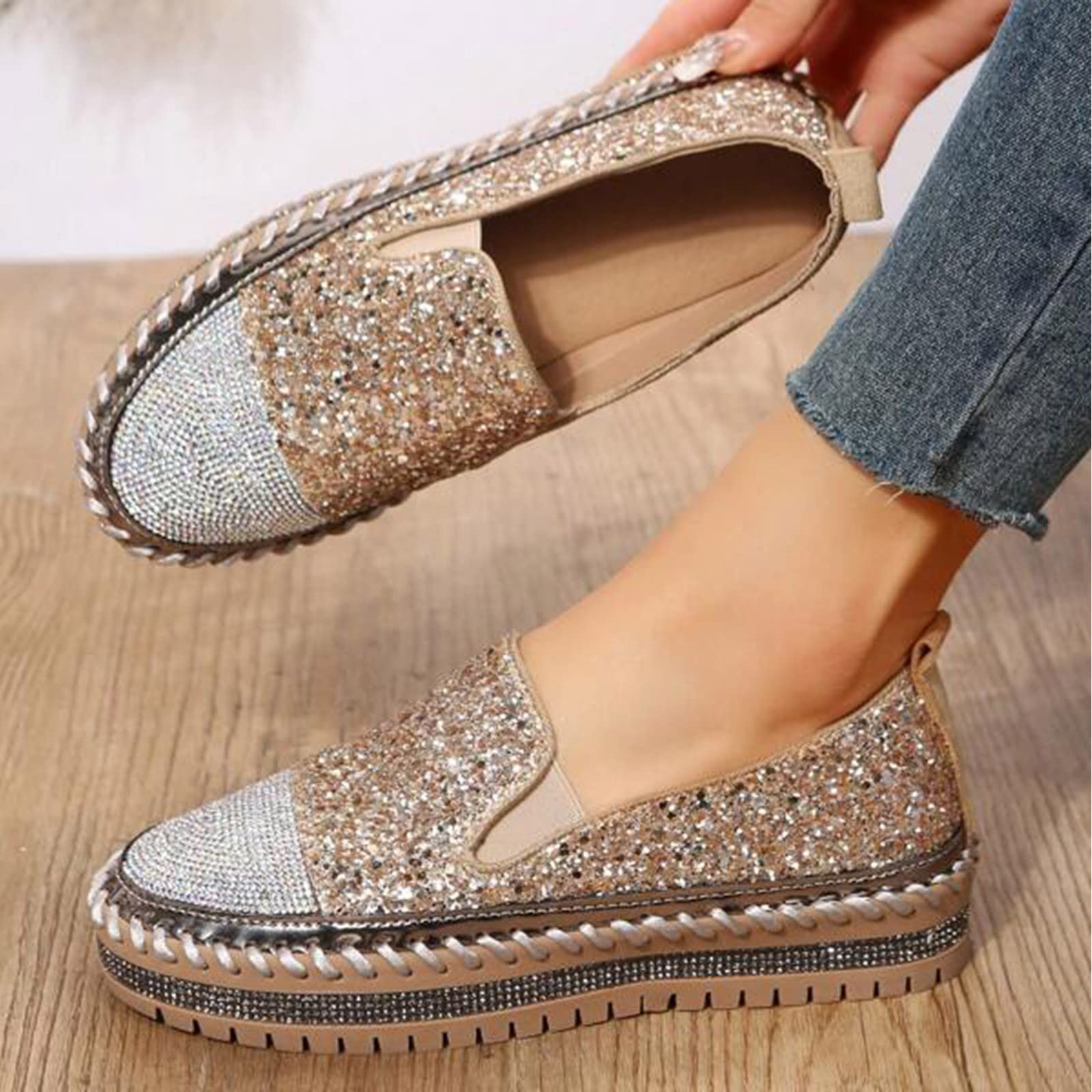 Upgrade Your Look: Bedazzled Flat Shoes(From Casual to Dressy)