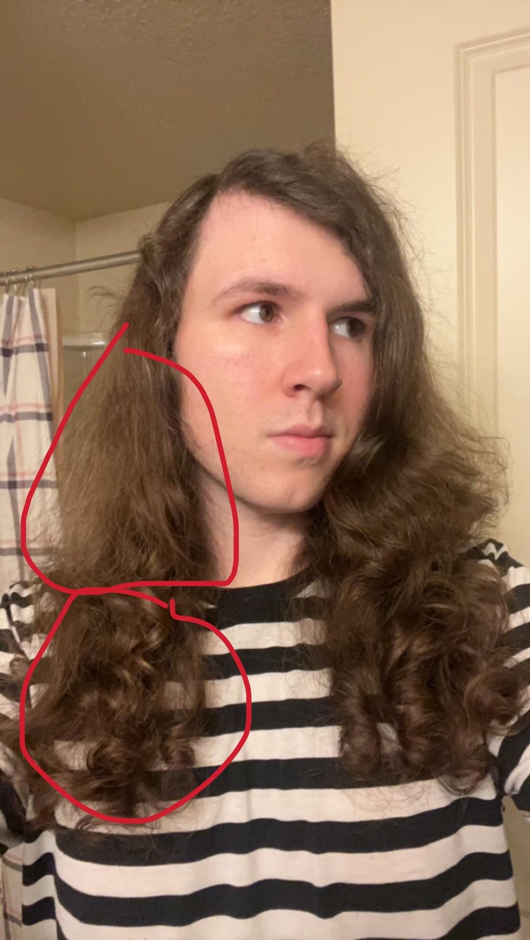 Why do the sides of my hair hang straight and what can I do to add texture?