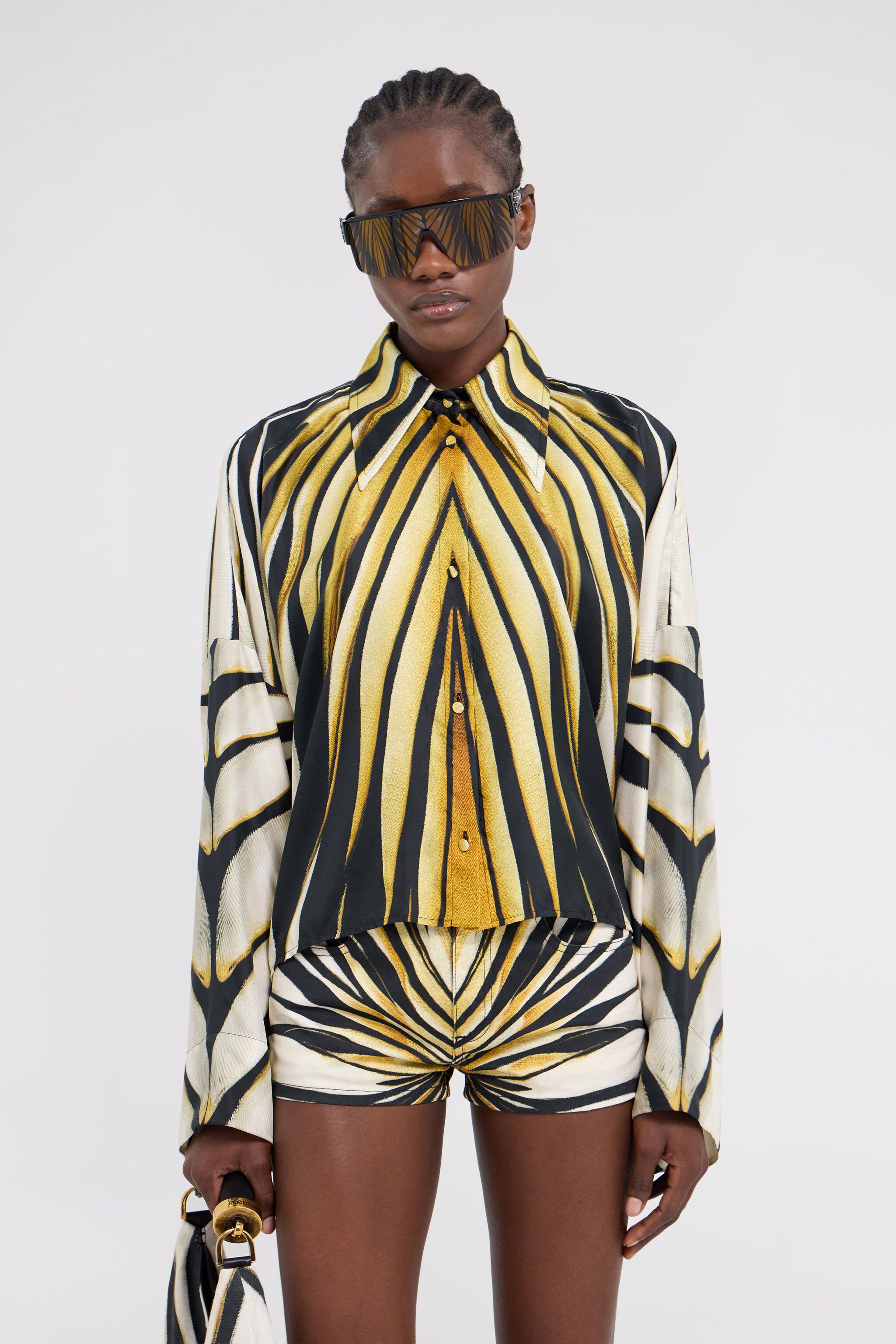 How to Style a Roberto Cavalli Silk Shirt?