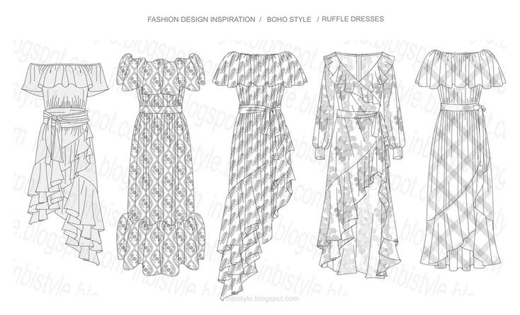 Dress Sketch Aesthetic: How to Draw a Bohemian Style Dress