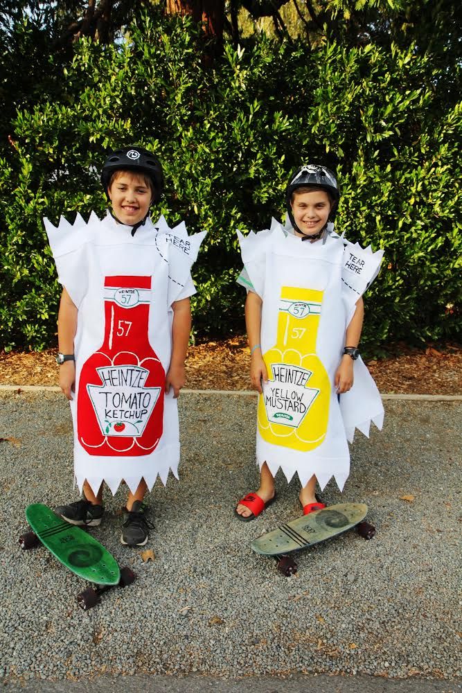 Make Your Own Ketchup and Mustard Costume: Simple Tutorial