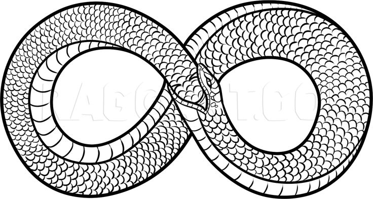 Easy ouroboros drawing: Step-by-step guide for beginners