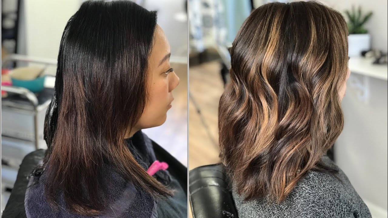 How to get brown color highlights on black hair easily