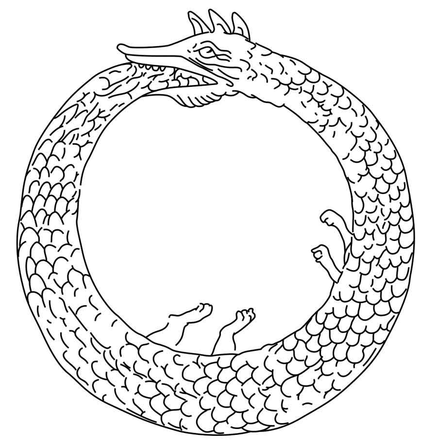 Easy ouroboros drawing: Step-by-step guide for beginners