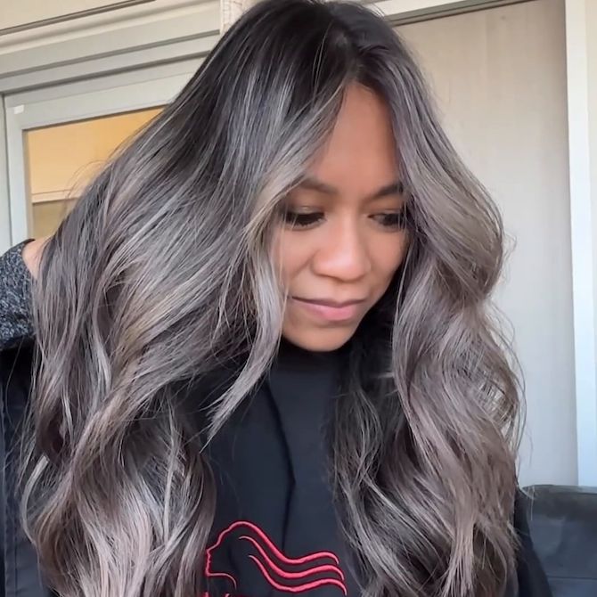 Need black and grey balayage pics (here are some awesome styles to show your stylist).