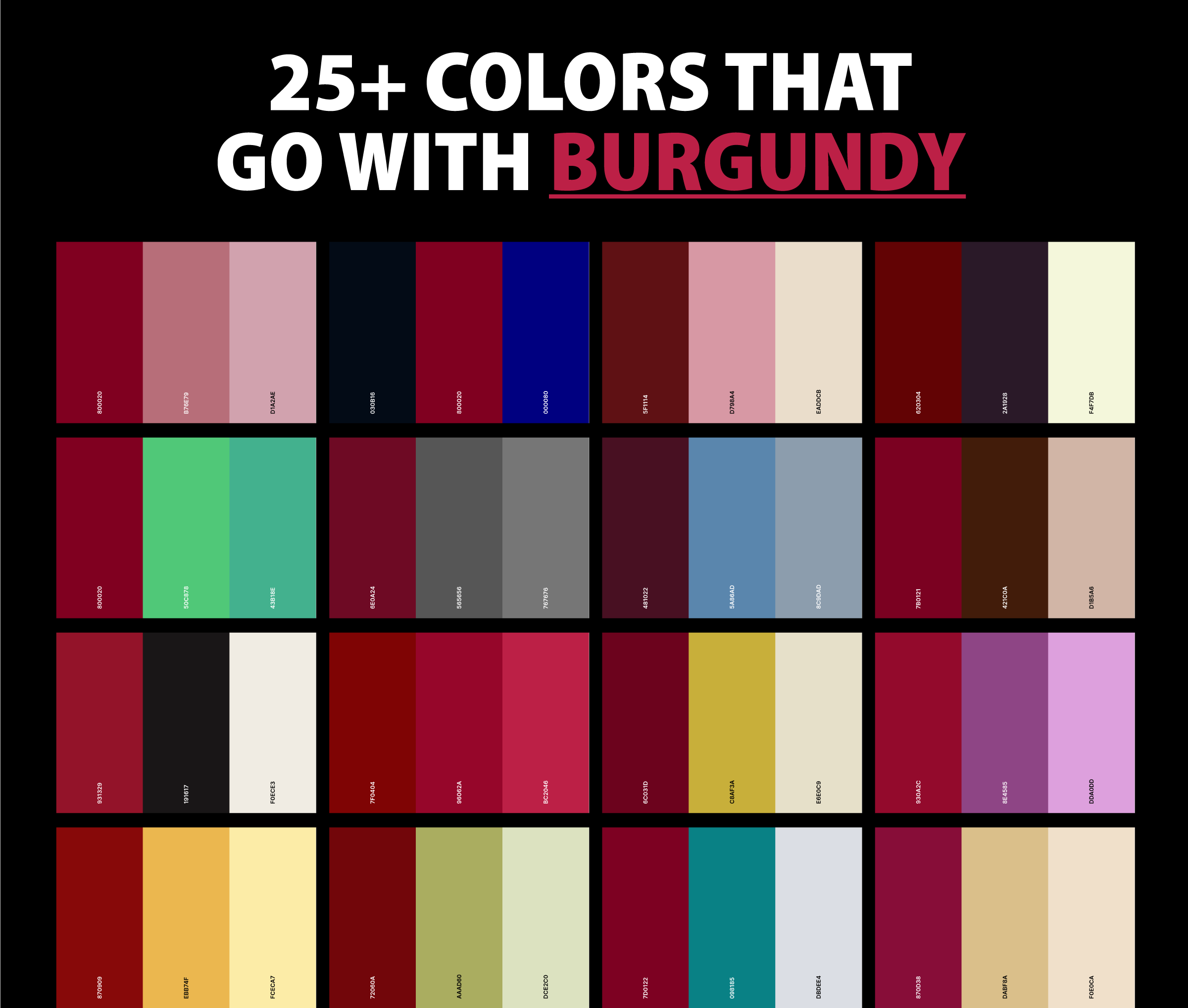 Need some fantastic colors that go with maroon for your next design project? Find inspiring ideas and really smart pairings right here.