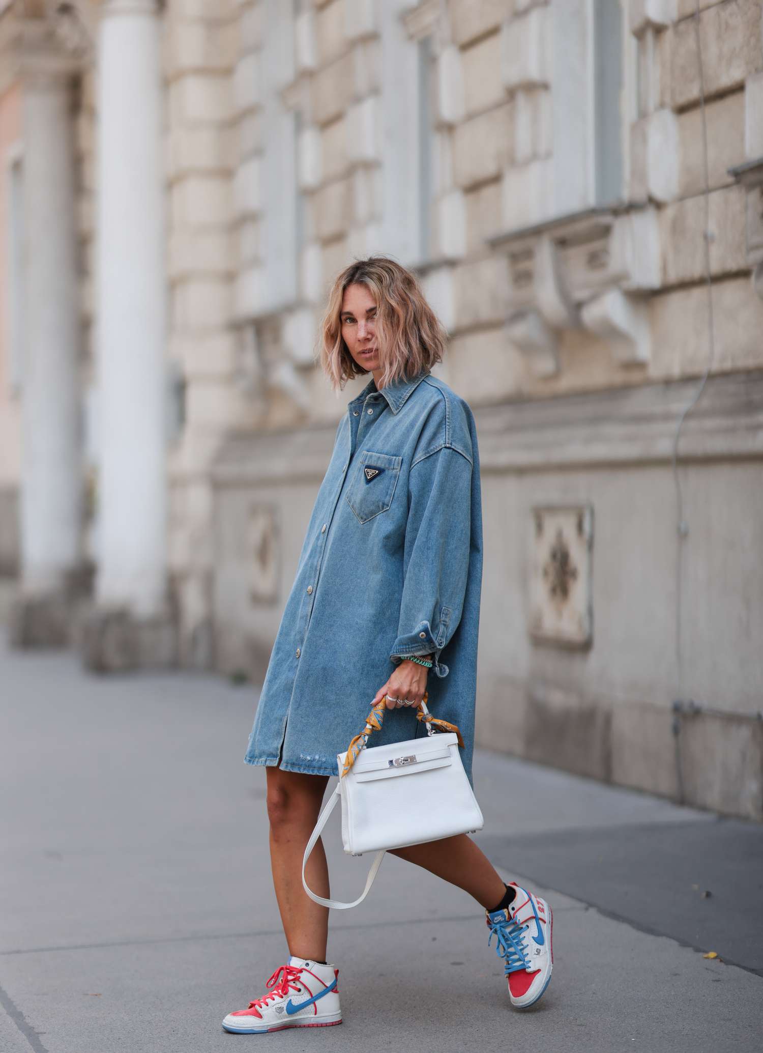 How do you style a versace denim dress? Simple ways to rock this awesome outfit!