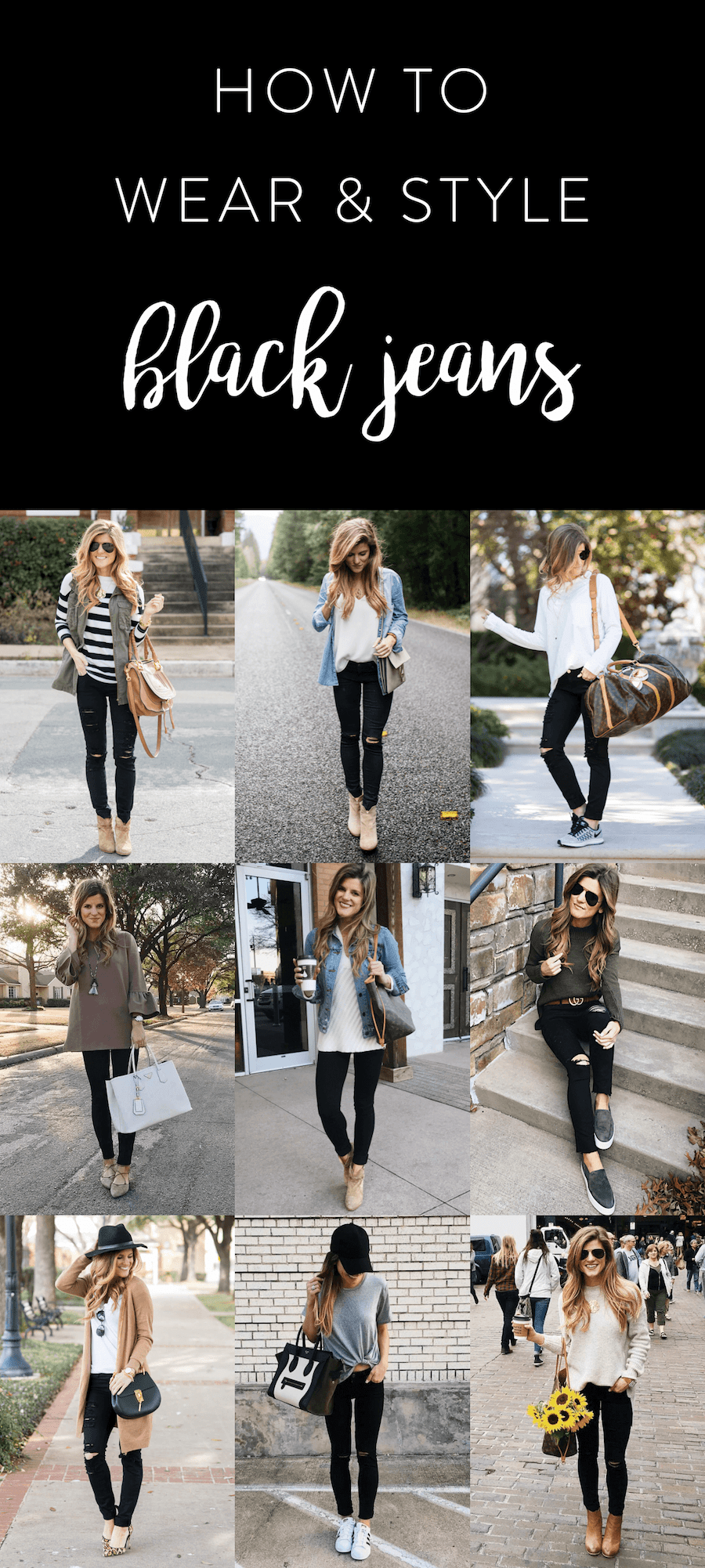 Great outfit ideas with black jeans: How to wear them and always look fashionable.