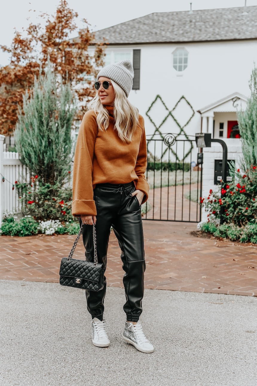 How to style your leather joggers outfit ideas? Discover these chic and easy combinations for everyday wear!