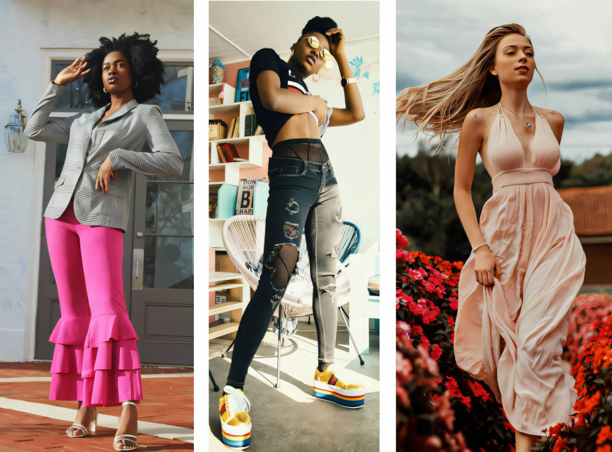 What kinds of fashion model pictures with cloth image are hot? See the latest trending styles today!