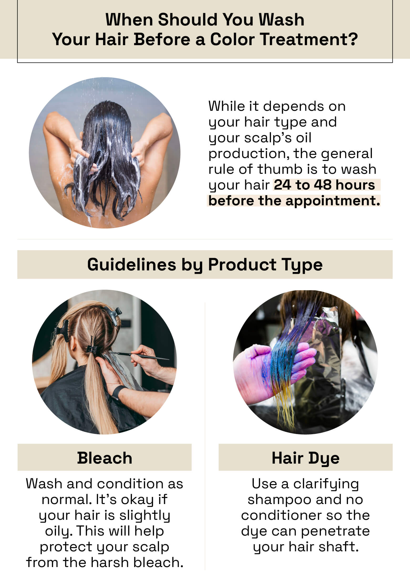 Should you wash hair before dying if you did what to do now