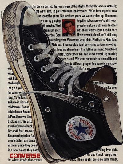 So, were Converse popular in the 90s? Yes, and many iconic musicians helped make them super cool.