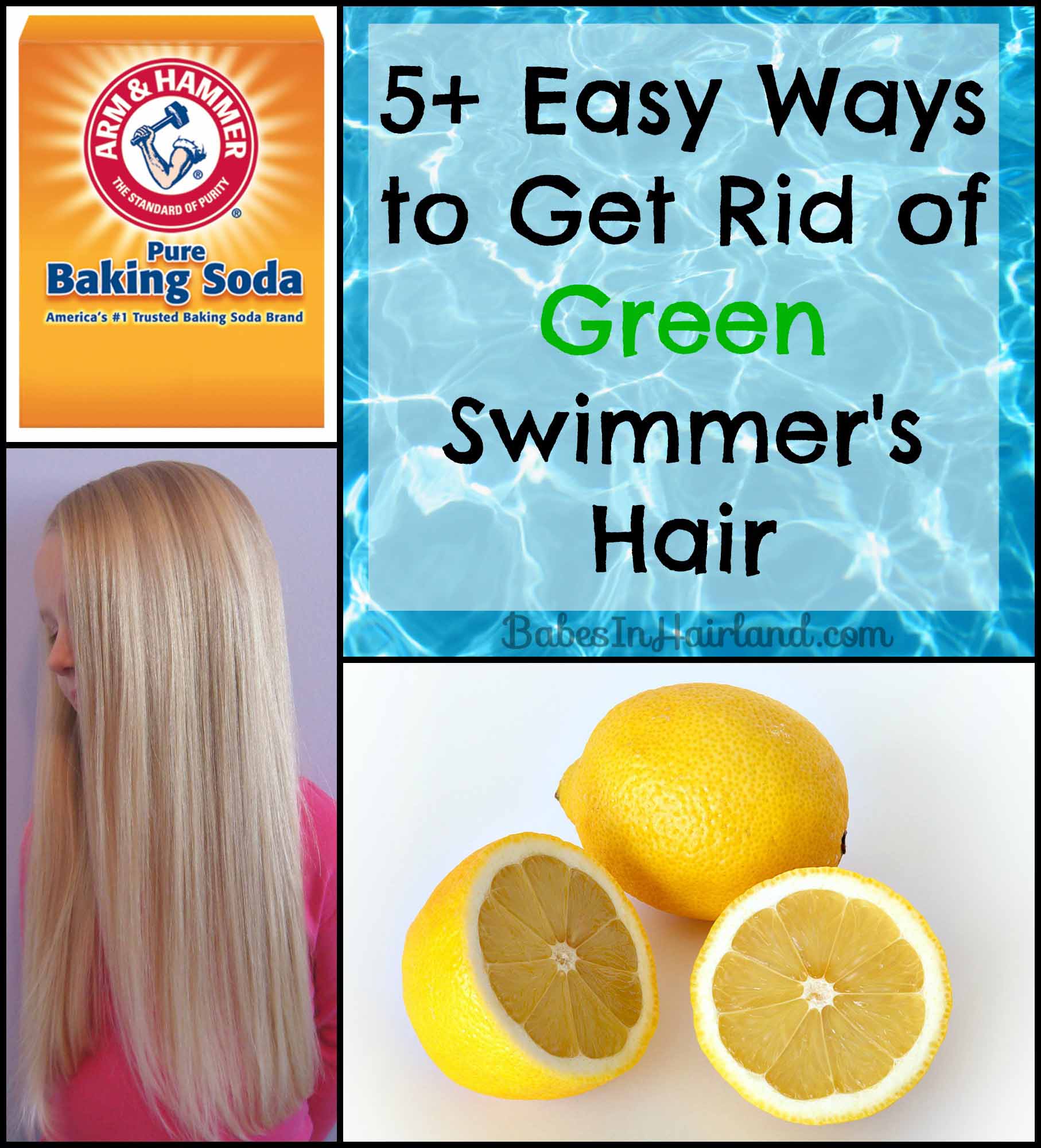 Need to remove green from hair after swimming? Here are quick fixes for chlorine-damaged hair.