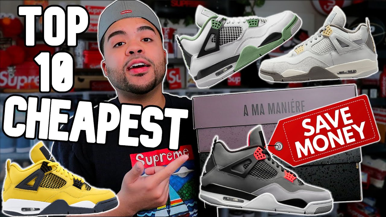 What are the cheapest Jordan 4s right now? Get our top picks for budget friendly sneakerheads.