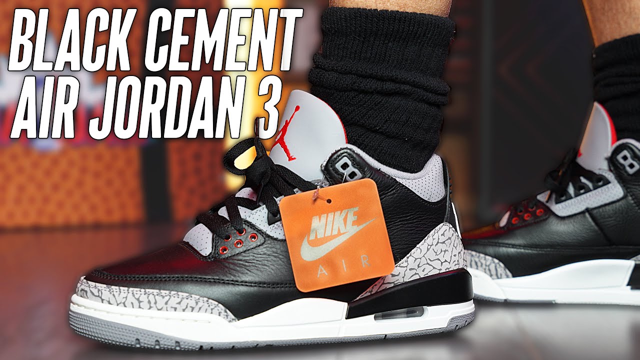 Jordan 3 Black Cement 2024 on feet see photos and get review now