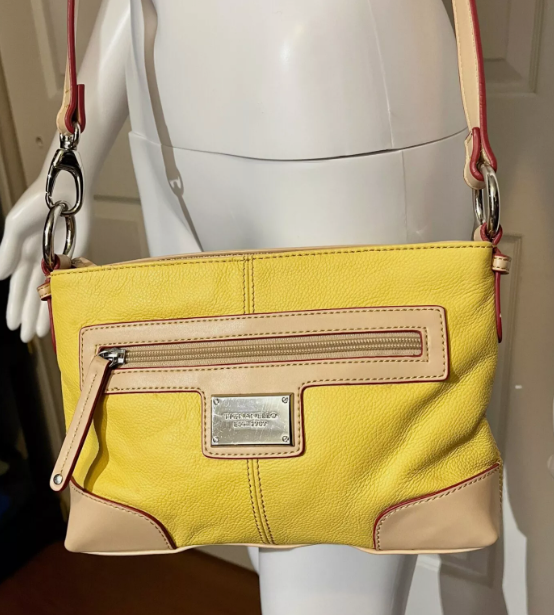 Tignanello Yellow Purse Real Photos Actual Size And Color Shown