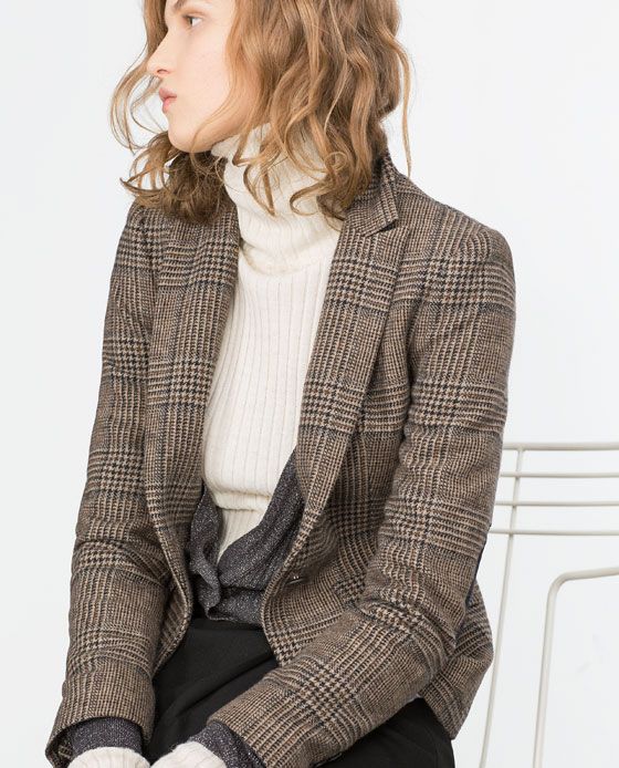 Where to Buy Zara Houndstooth Blazer Online Plus Style Tips