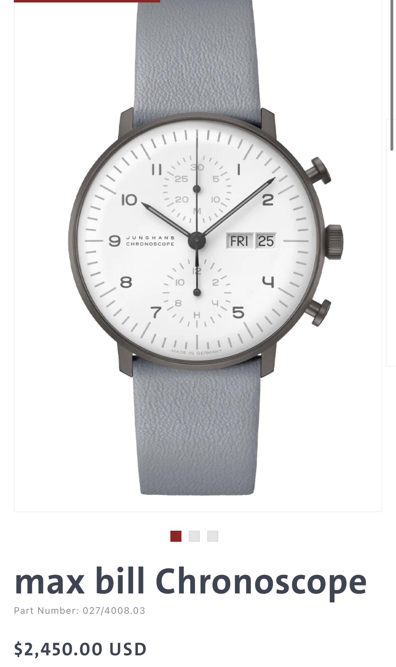 junghans max bill chronograph price comparison: save money today!