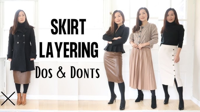 How to Stay Warm and Stylish Cold Weather Winter Skirt Outfits Layering Tips