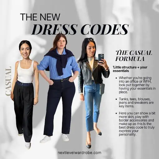 Casual work fashion do and avoid? Key rules for a relaxed office dress code.