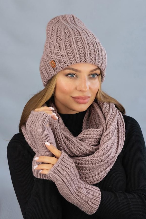 Warm Knit Hats and Matching Scarves 4 Best Sets for Women This Season
