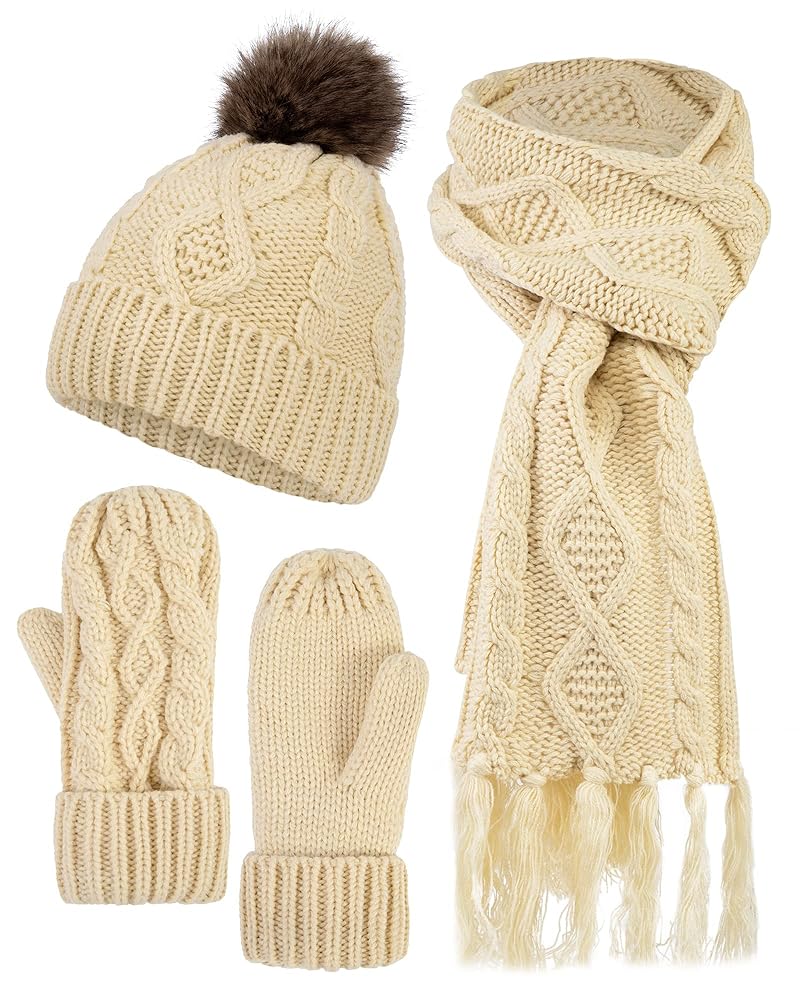Warm Knit Hats and Matching Scarves 4 Best Sets for Women This Season