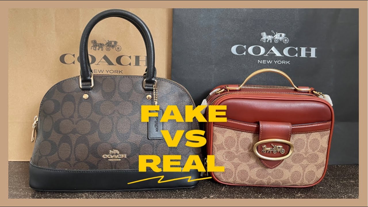 Authentic Vs Fake Coach Large Dome Cosmetic Bag Spot Differences Quick