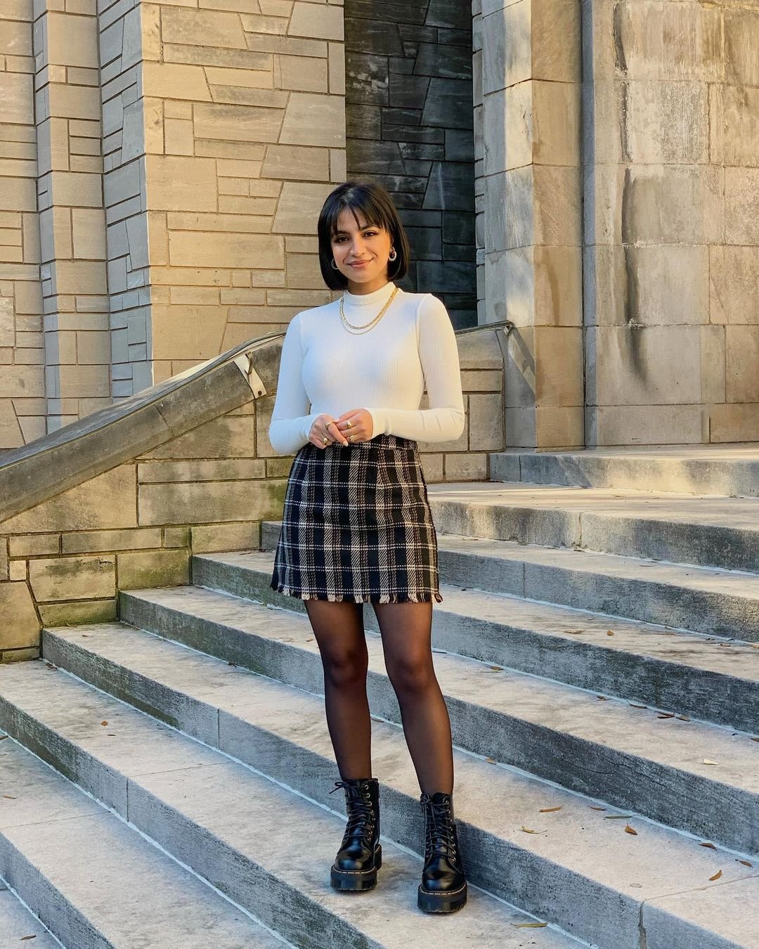 aesthetic checkered skirt outfit guide find your perfect match style